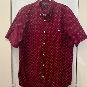 Obey | Burgundy Diamond Dot Button Down Shirt
